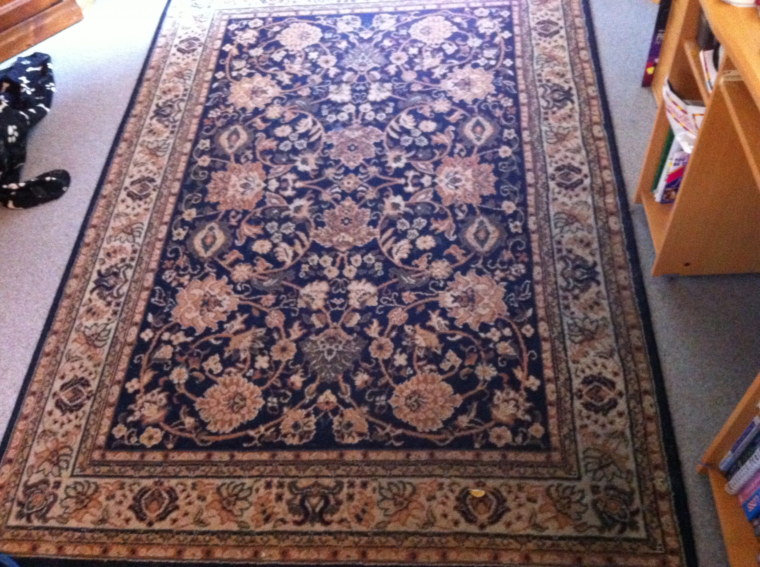 Stain Rug Before Being Cleaned by Priceless Carpet Cleaning
