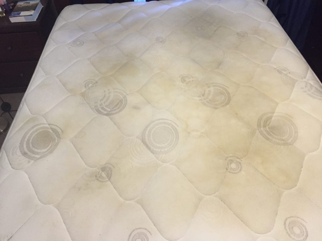 queen mattress before cleaning