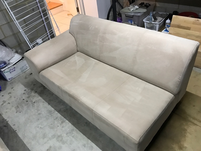 2 piece sofa after upholstery cleaning